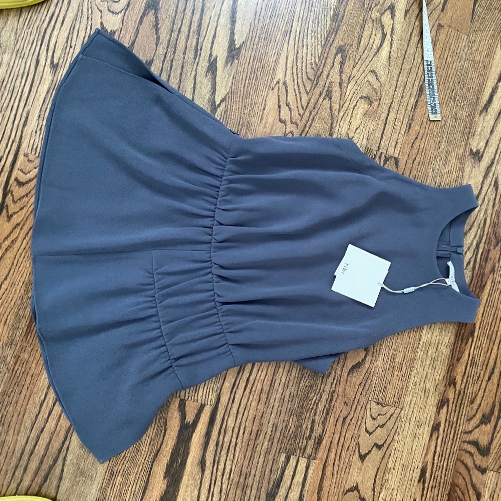 Tibi Gray Crepe Top NWT